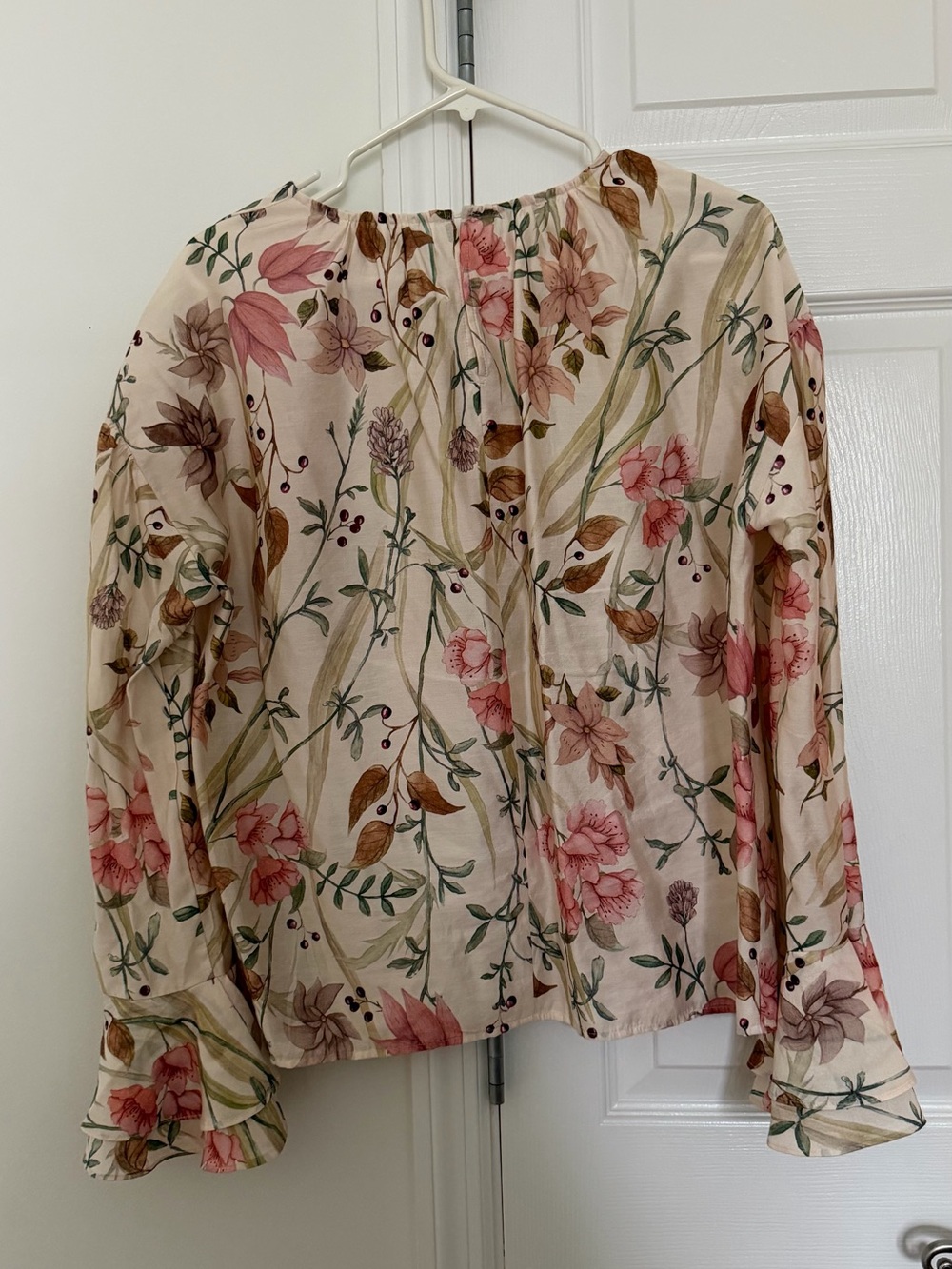 H&M Floral Blouse - Pink/Cream/Green